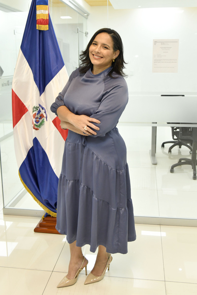 Elizabeth Gutiérrez durante la entrevista en Listín Diario