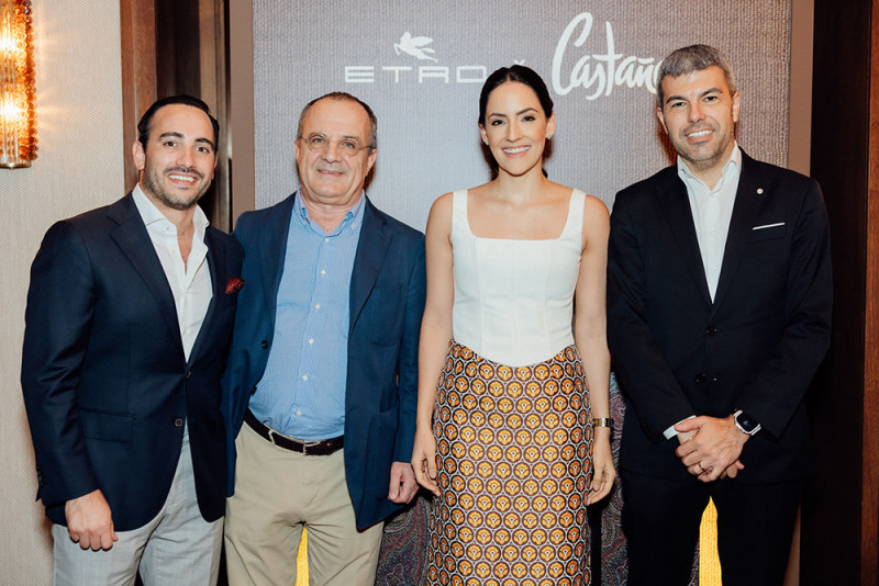 Jean Pierre Taboada, Antonio Castañer, Marines Planchart y Daniel Vancells (CEO de Castañer)