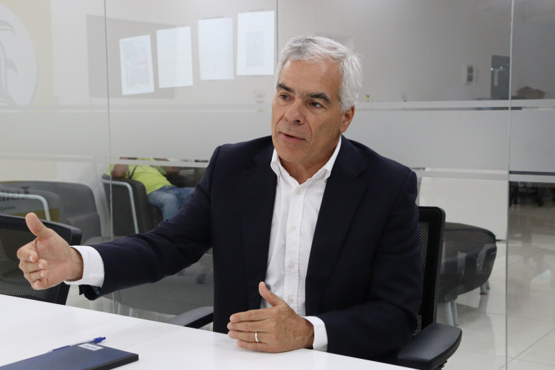 Juan Francisco Mejía Betancourt durante la entrevista en Listín Diario.