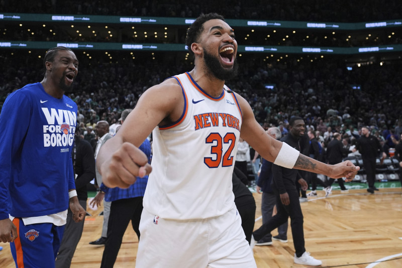 El alero de los Knicks de Nueva York Karl-Anthony Towns