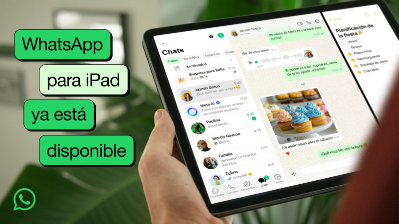 La aplicación de WhatsApp para iPad.