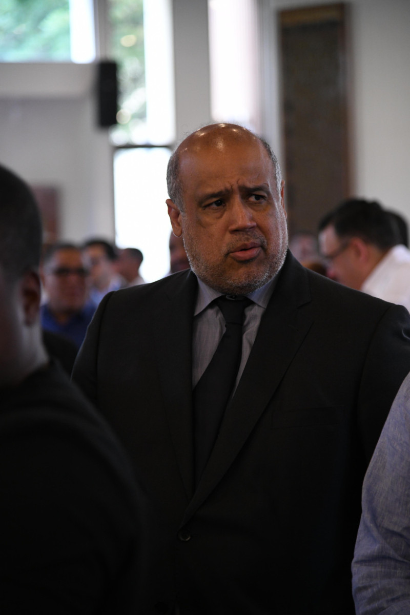 El abogado Miguel Valerio, quien defiende al empresario Antonio Espaillat en el caso del desplome del techo de la discoteca Jet Set