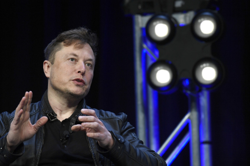 FILE - Tesla and SpaceX Chief Executive Officer Elon Musk speaks at the SATELLITE Conference and Exhibition in Washington, March 9, 2020. (AP Photo/Susan Walsh, File)