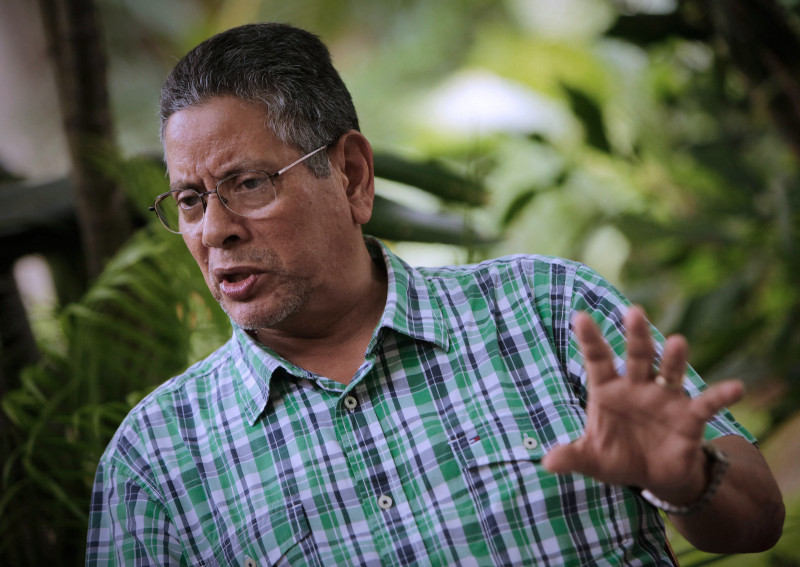 El mayor retirado nicaragüense Roberto Samcam ofrece una entrevista a la AFP en Managua el 3 de junio de 2018.