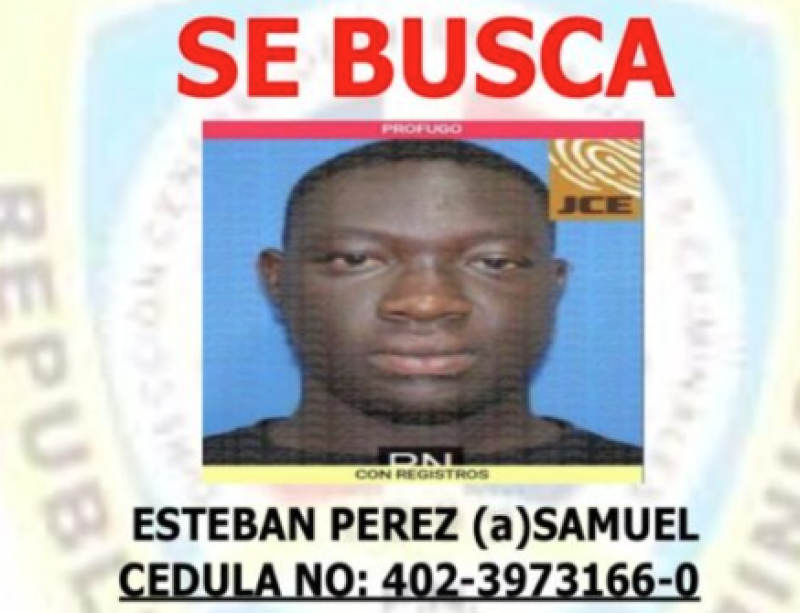 Esteban Pérez alias “Samuel”, quien está siendo buscado mediante orden de arresto.