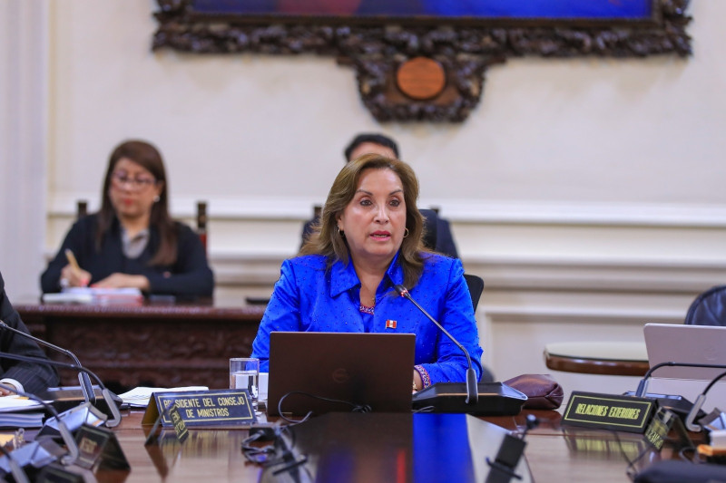 La presidenta de Perú, Dina Boluarte