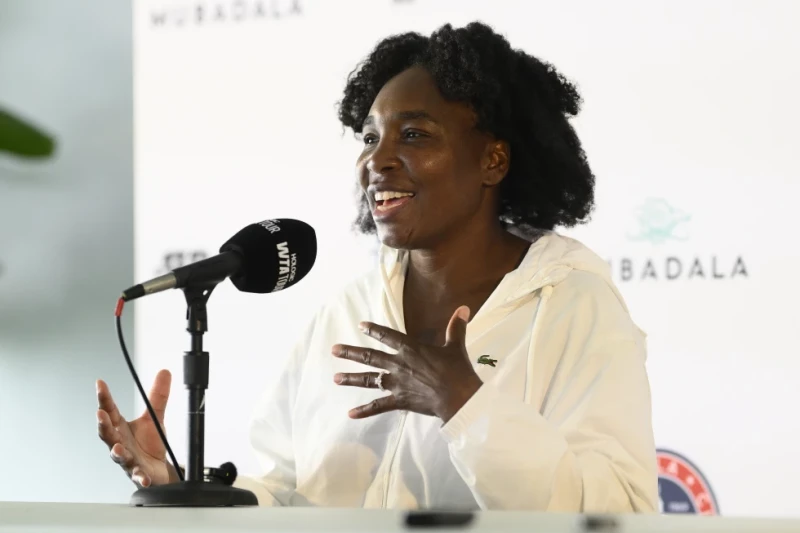 Venus Williams durante una rueda de prensa previo al inicio del Abierto de Washington, el 20 de julio de 2025.