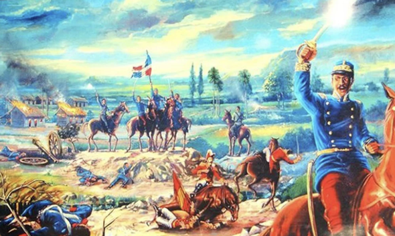 El ejército español fue emboscado a campo abierto por el ataque de las fuerzas independentistas.