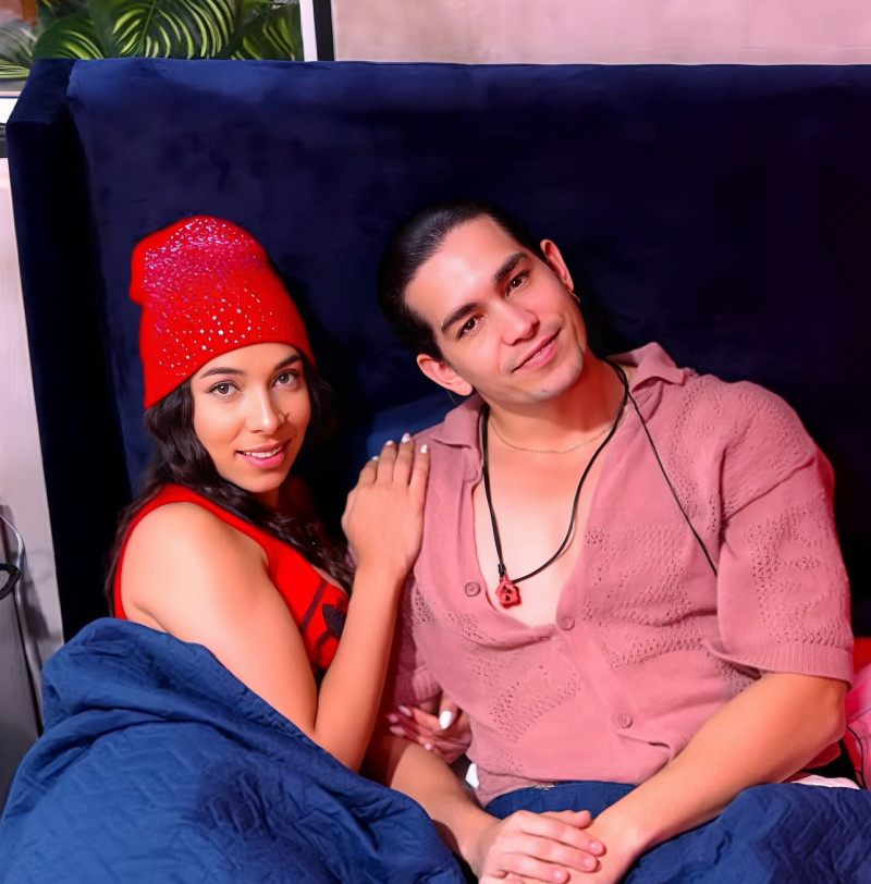 La Gigi y Giuseppe Benignini, participantes de "La casa de Alofoke".