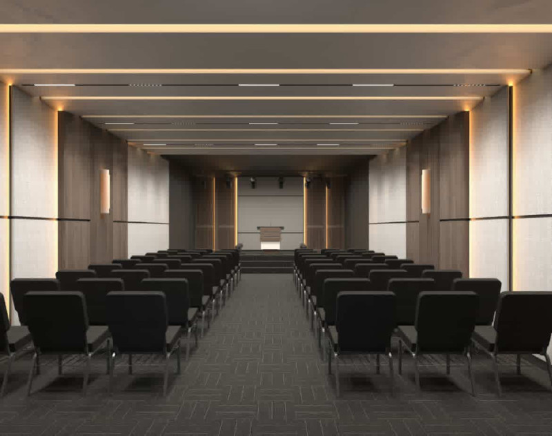 Imagen o render de la iglesia que Yailin planea construir.