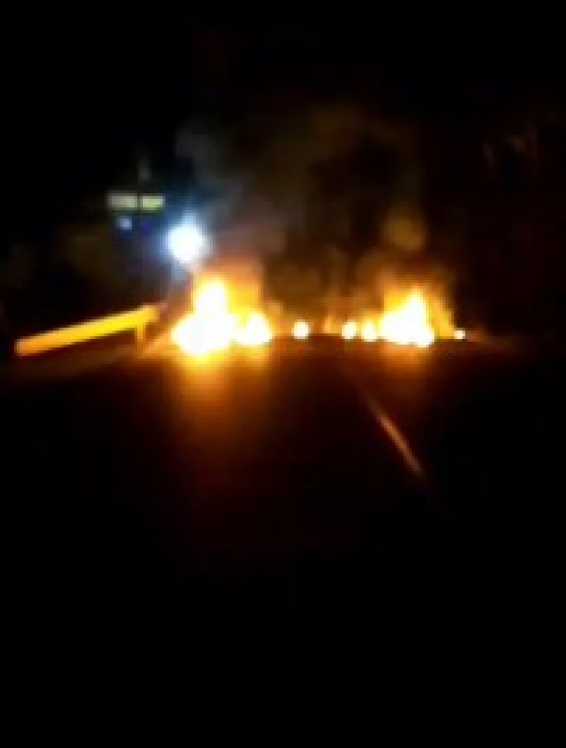 Protesta en el distrito municipal de La Cuaba.