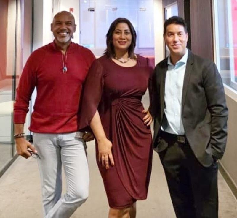 Salvador Batista, Yenny Polanco y Juan de Dios Valentín.