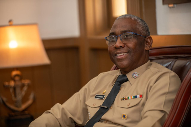 Comandante general de la Armada Dominicana, vicealmirante Juan Bienvenido Crisóstomo Martíne.