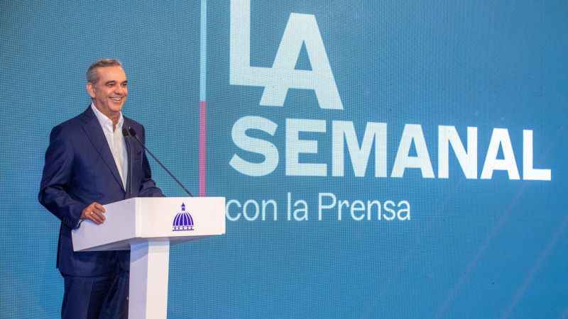 El presidente Luis Abinader realizó su encuentro La Semanal con la Prensa, desde Santiago.