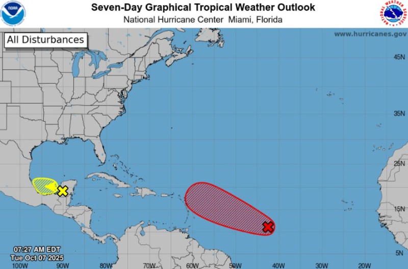 El Indomet mantiene vigilancia sobre el sistema que podría convertirse en ciclón en los próximos dos días.