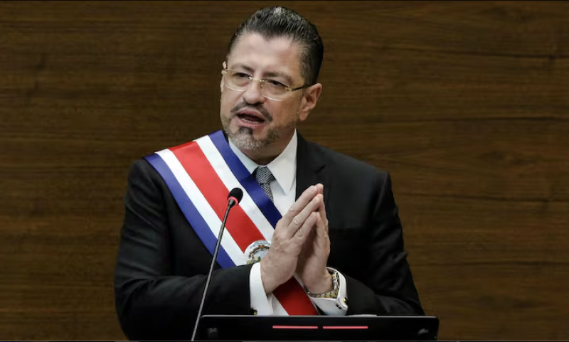 El presidente de Costa Rica, Rodrigo Chaves.