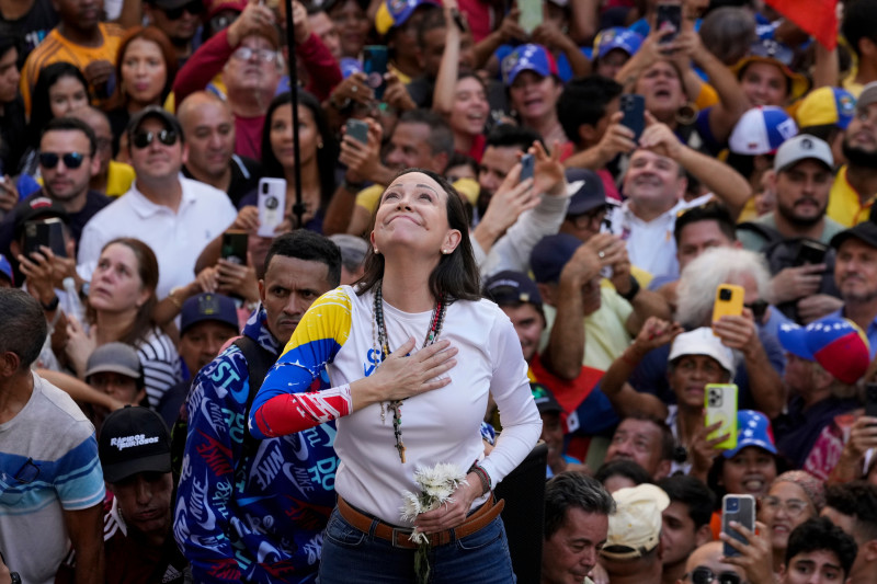 La líder opositora venezolana María Corina Machado