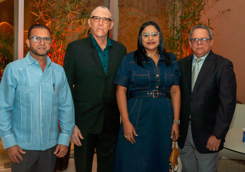 Severino Román, Hugo Paulino, Fedra Castro y Bienvenido Riodríguez.