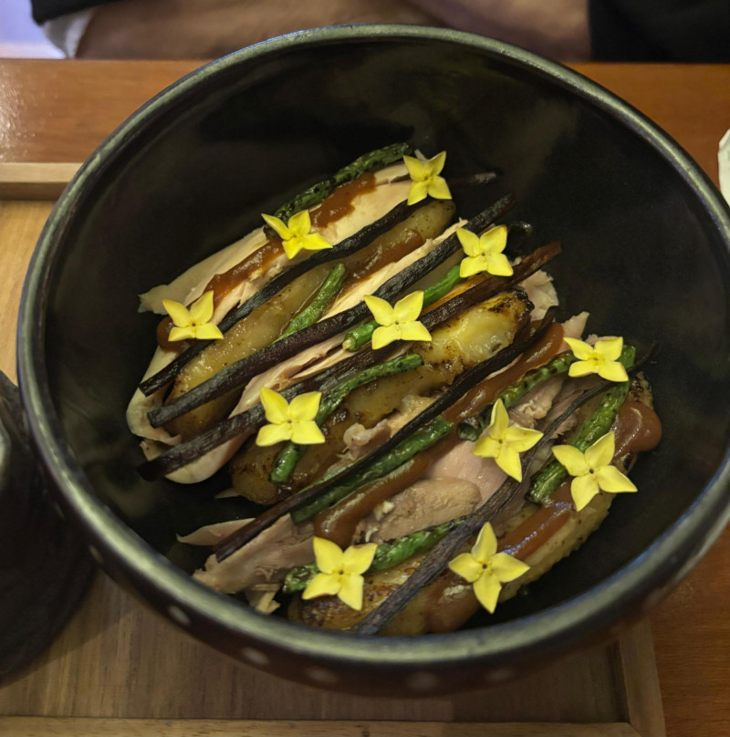 Gallina criolla confitada