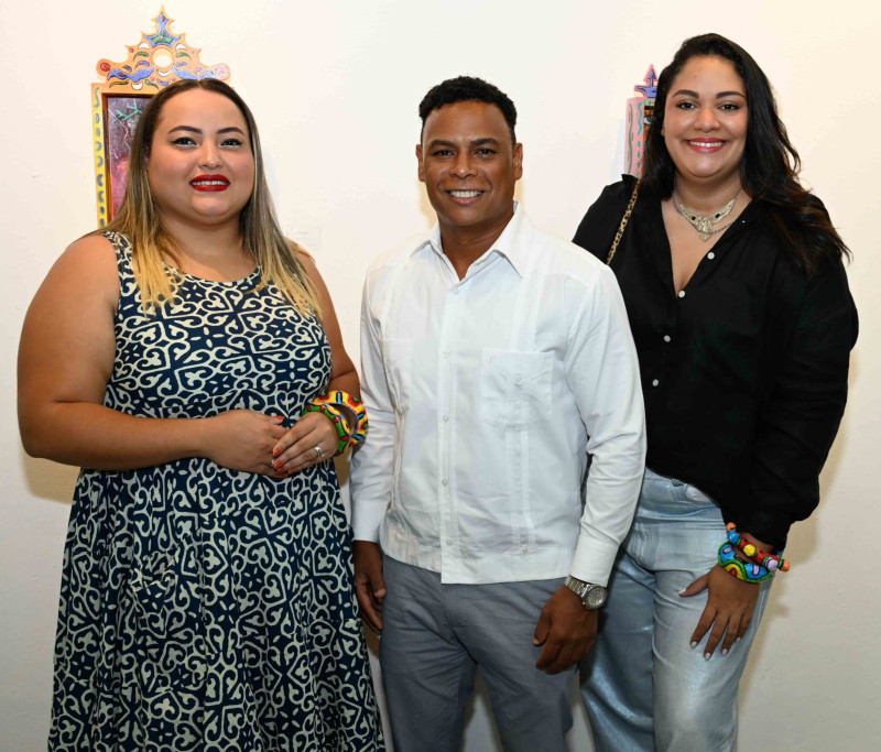 Nicaury Santiago, Alexis Martínez y Dayhana Báez.