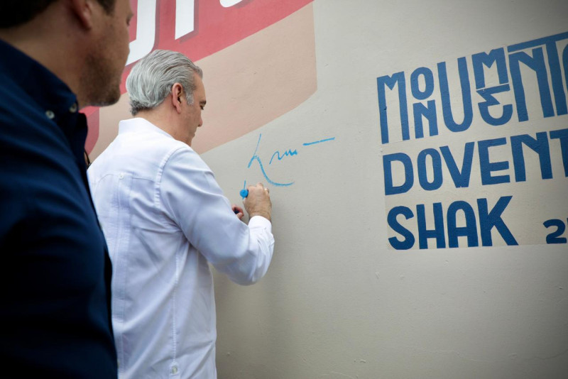 Luis Abinader durante el evento de inauguración