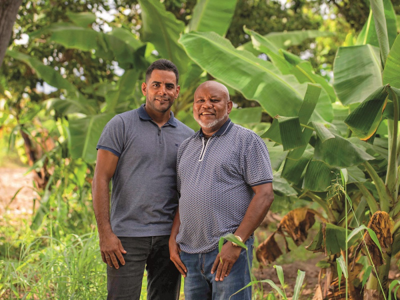 Alexander Troncoso y Luciano Sánchez, productores de plátano para CCN.