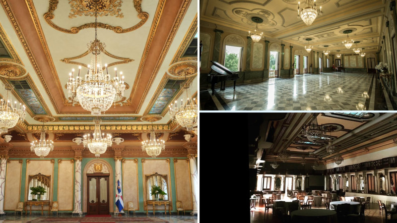 Salón de los embajadores, Salón verde y Salón de las cariátides