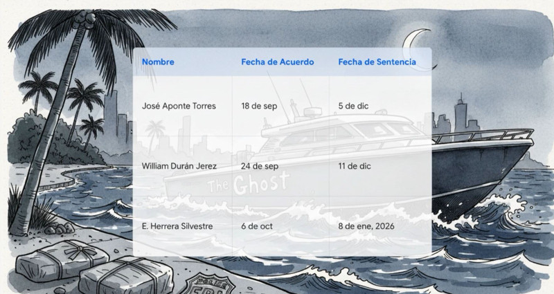 Estas son las fechas en las que los acusados llegaron a acuerdos en las autoridades de Estados Unidos y los días en que escucharán sus sentencias