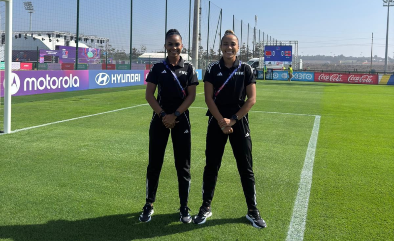 Santa Medina, izquierda, y Vimarest Díaz, las dominicanas que pitarán en el Mundial.