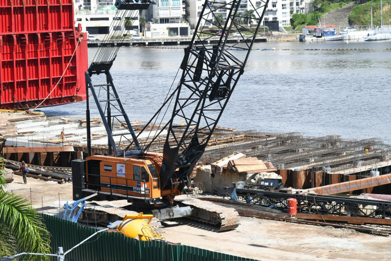 Sección colapsada de la Terminal Don Diego en el Distrito Nacional.
