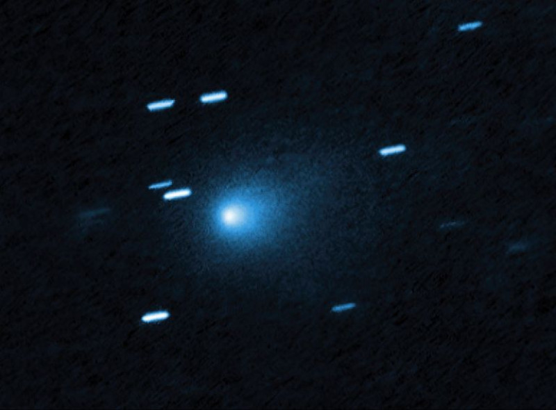 El Hubble capturó esta imagen del cometa interestelar 3I/ATLAS el 21 de julio de 2025, cuando el cometa se encontraba a 277 millones de millas de la Tierra.