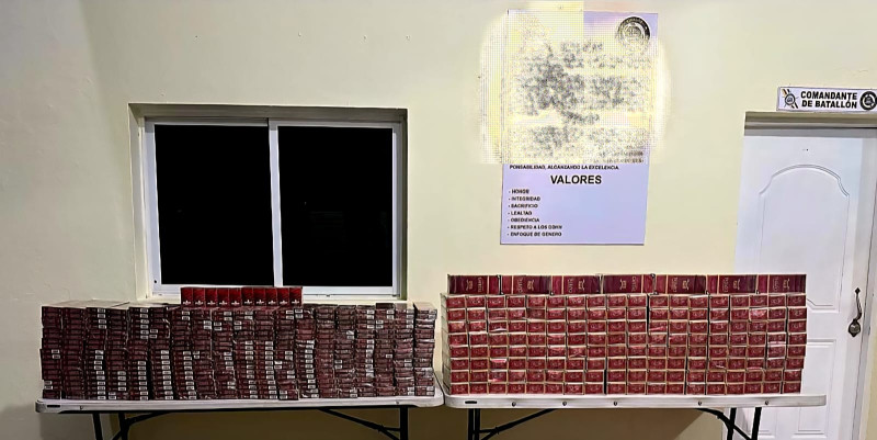 Ejército ocupa contrabando de más de 65 mil cigarrillos en Elías Piña.