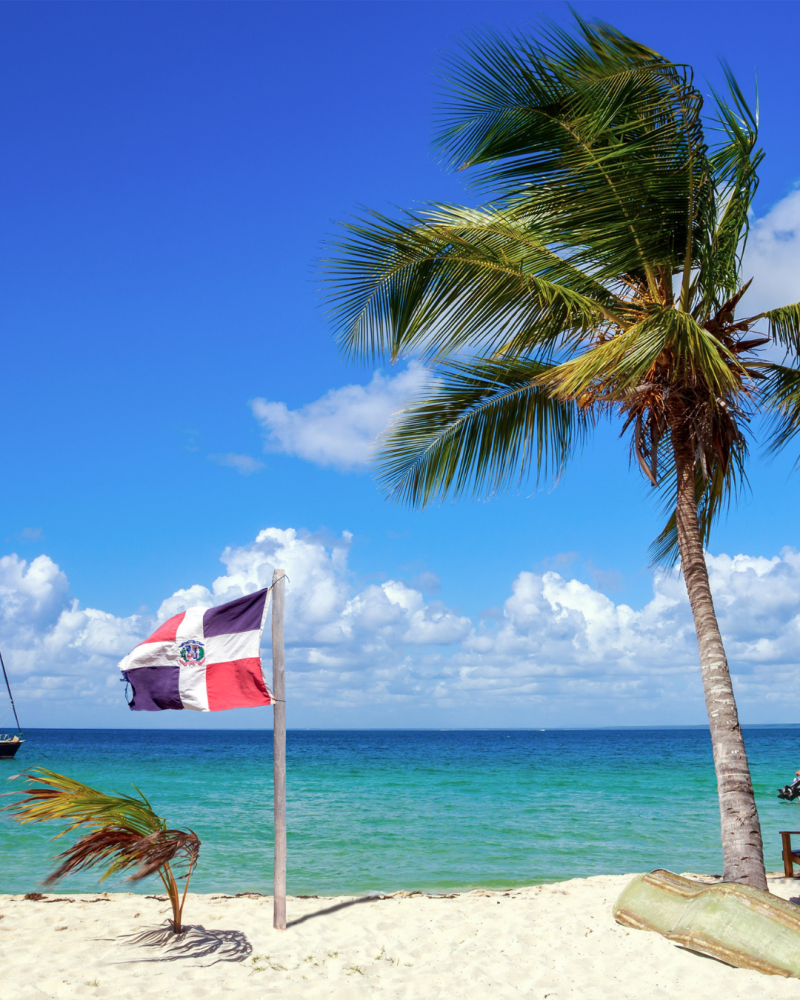 Imagen muestra una playa de la República Dominicana.