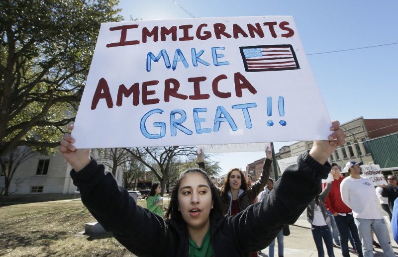 Protestas contra la represión migratoria en EEUU.