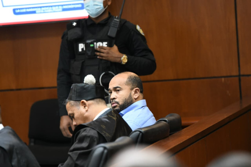 Esteffany José Vásquez Amaranta en la audiencia en la que aceptó irse voluntariamente a los Estados Unidos, para hacerle frente a una acusación por tráfico de drogas