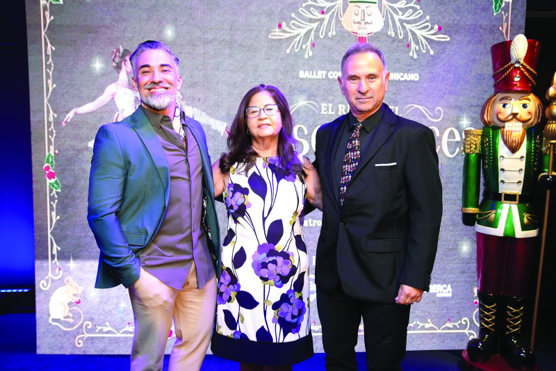 Pablo Pérez, Sarah Esteva y Carlos Veitía durante el encuentro de prensa para dar a conocer "El reino del Cascanueces".