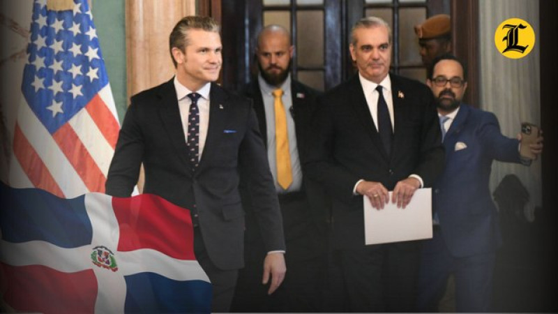El secretario de guerra de Estados Unidos, Pete Hegseth, dijo en República Dominicana que se debe enfrentar a los "narcoterroristas y narcotraficantes" y sus actividades ilegales con acciones fuertes y rápidas.<br /><br />El secretario de guerra agradeció al presidente dominicano Luis Abinader por apoyar "un despliegue provisional de efectivos estadounidenses y aeronaves que realizan la operación “Lanza del Sur”.<br /><br />https://listindiario.com/la-republica/20251126/hegseth-agradece-abinader-apoyar-despliegue-efectivos-aeronaves-lucha-drogas_883932.html