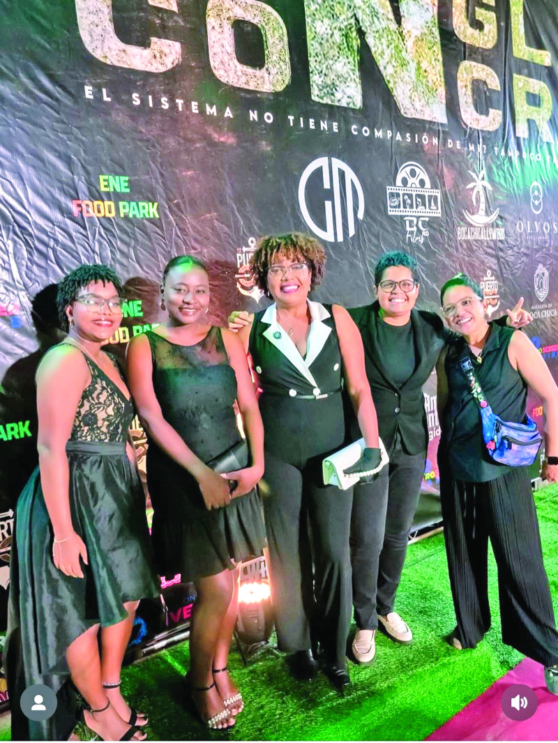 Jóvenes de Boca Chica que realizaron la película "Jungla de concreto".