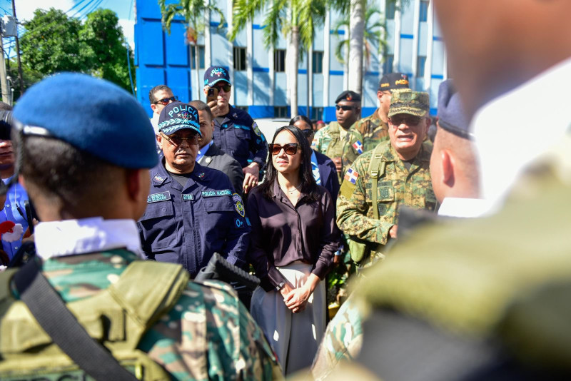 Ministra de Interior y Policía, Faride Raful,  en el acto inagural de la Operación Navidad con Garantía de Paz 2.0.