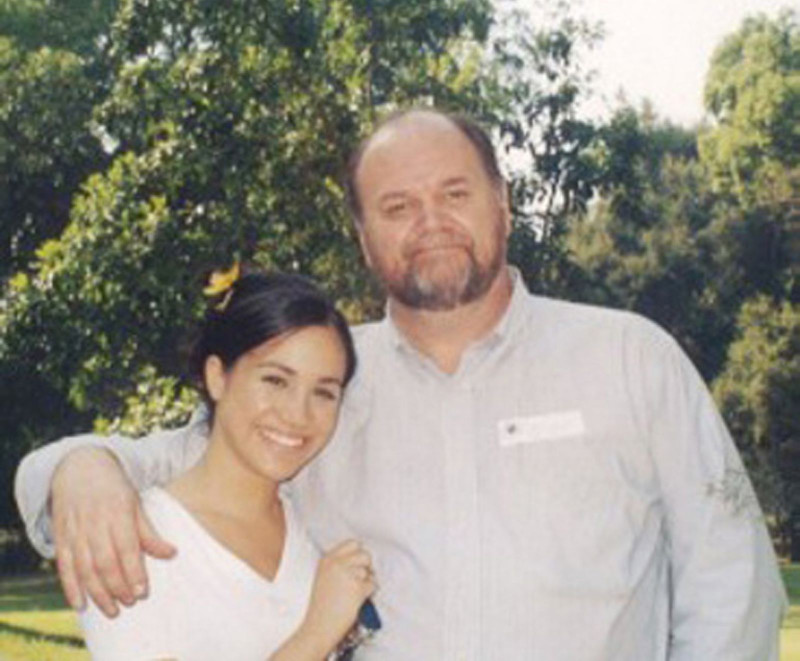 Meghan Markle junto a su padre.