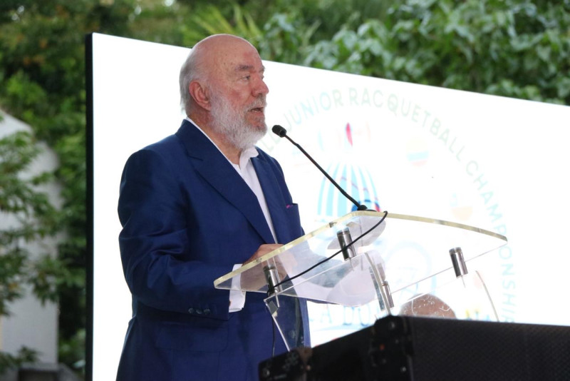 Rafael Fernández, presidente de la Federación Dominicana de Raquetbol.