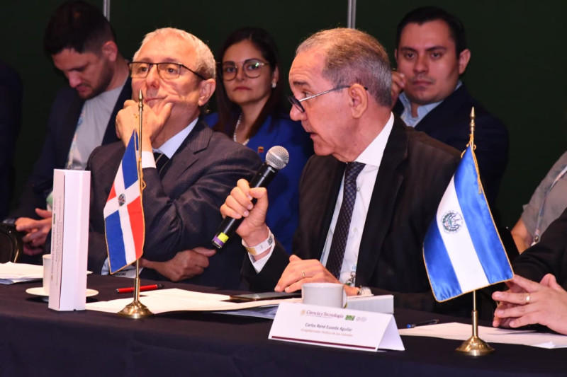 l ministro Franklin García Fermín durante su intervención en el Encuentro Ministerial de Ciencia, Humanidades, Tecnología e Innovación, celebrado en México