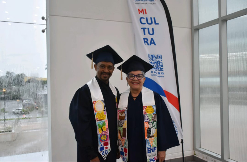 Los periodistas acroartistas Xiomarita Pérez y Raymond Abad, ambos ex integrantes del Ballet Folklórico de la Universidad Autónoma de Santo Domingo (UASD)