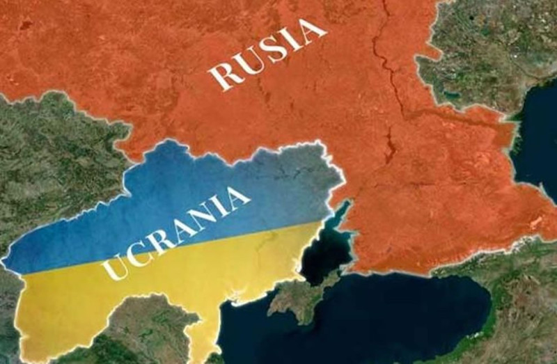 Imagen del mapa ruso-ucraniano.
