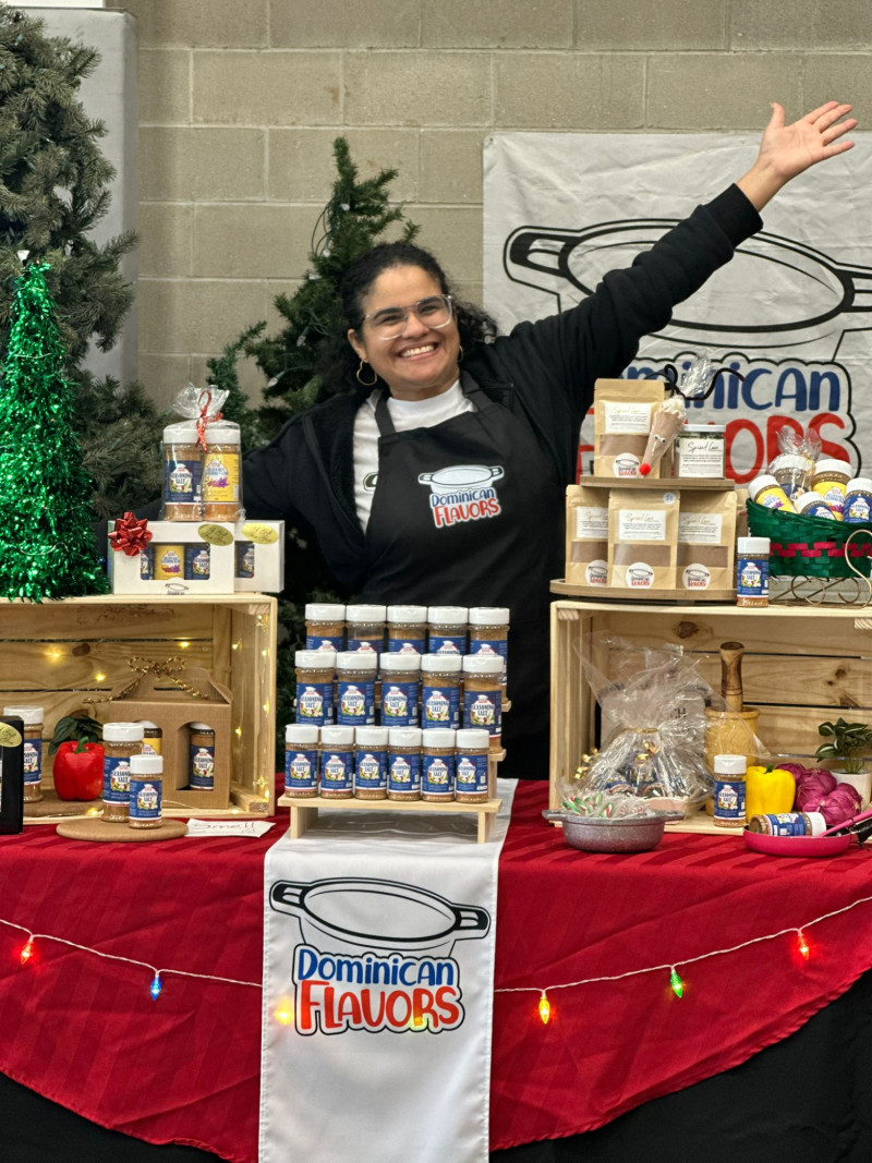 Jhocelin Gilbert en una actividad de su iniciativa Dominican Flavours