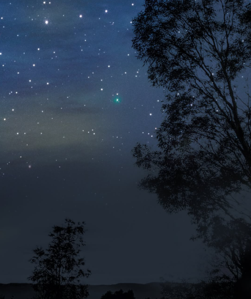 Interstellar Comet 3I/ATLAS over Egypt’s Black Desert Foto: Instagram