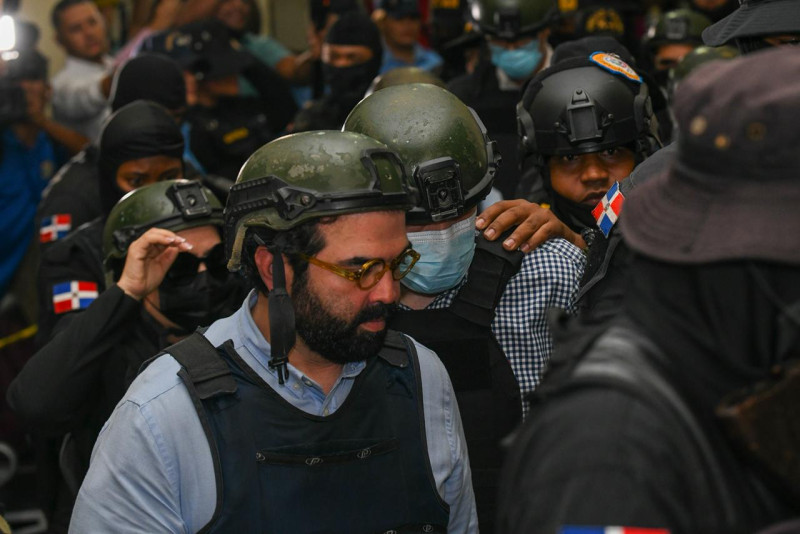 Rafael Luis Martinez Hazim a su salida de la sala de audiencia.