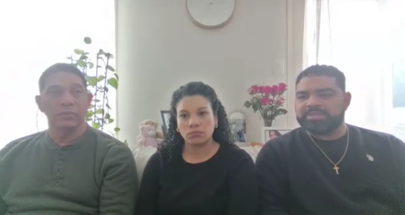 La familia de Sheila, fallecida por una contusión en la cabeza, quedó destrozada.