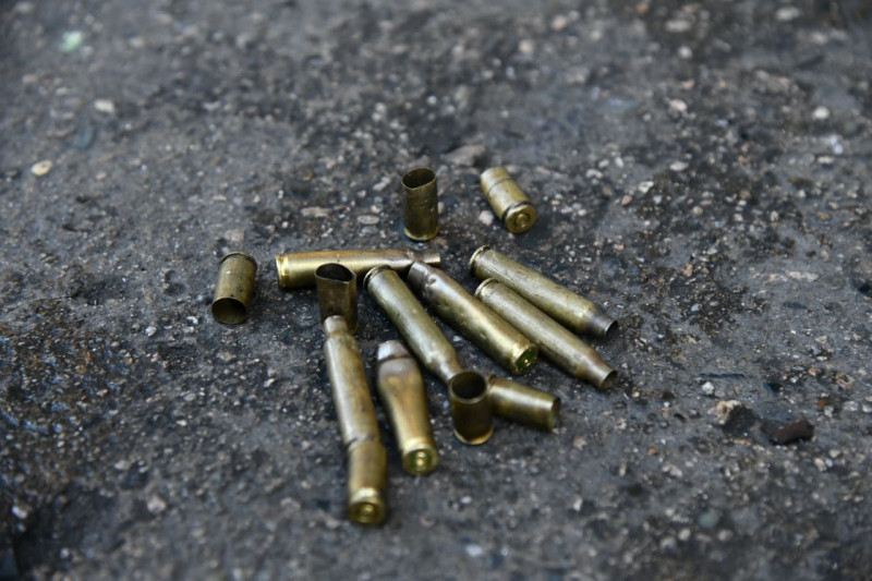 Proyectiles de bala del dejados tras los disparos de la policía.