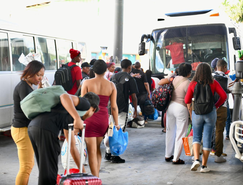 flujo abundante de pasajeros